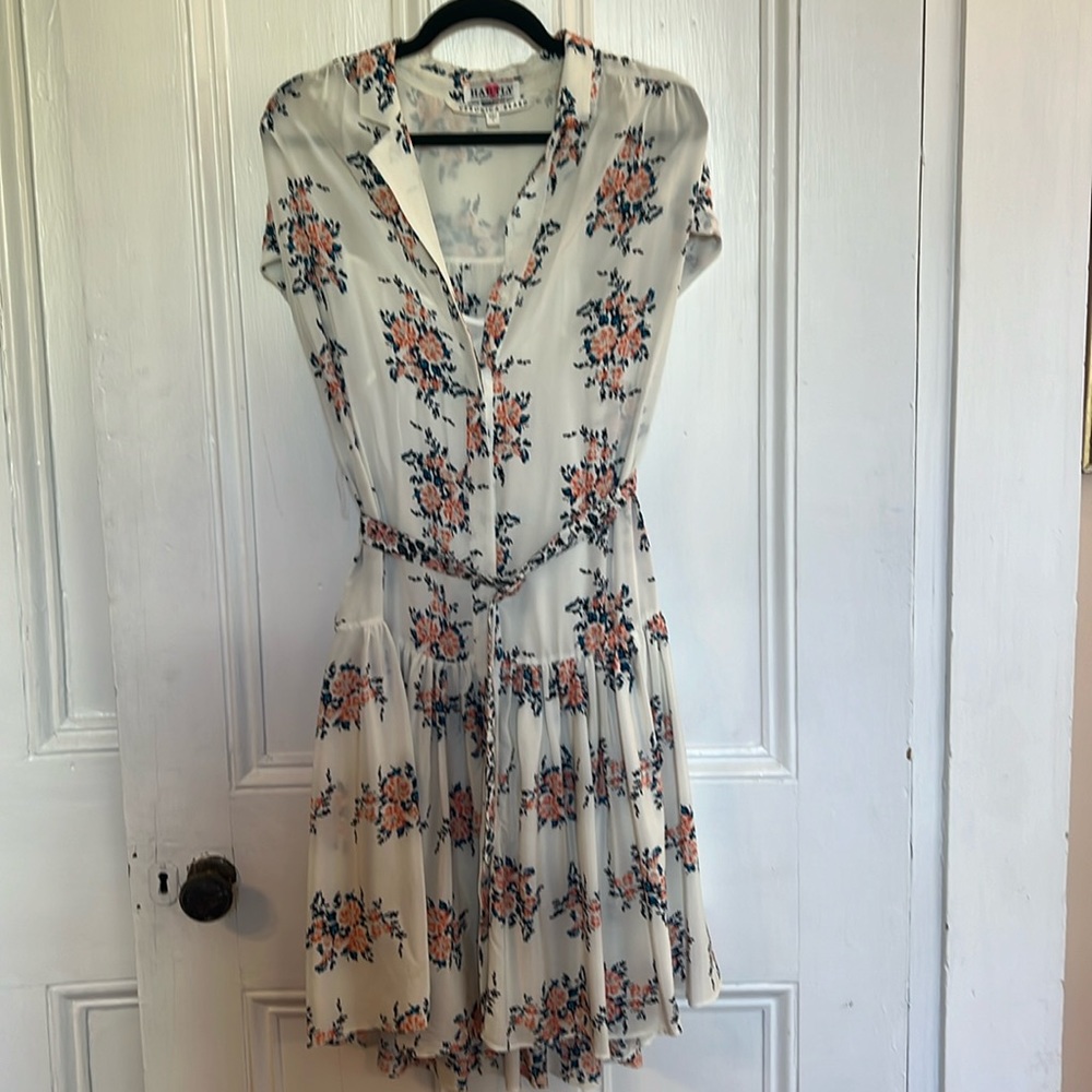 Veronica Beard midi silk button down dresss